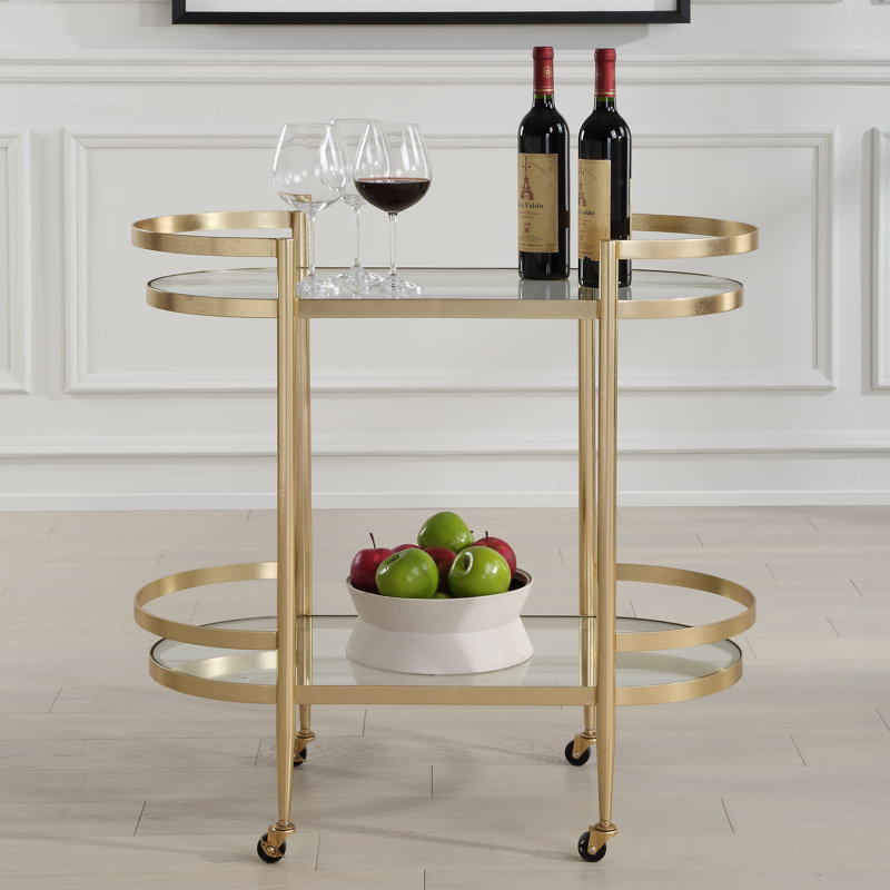 Birch Lane™ Chester Gold Bar Cart
