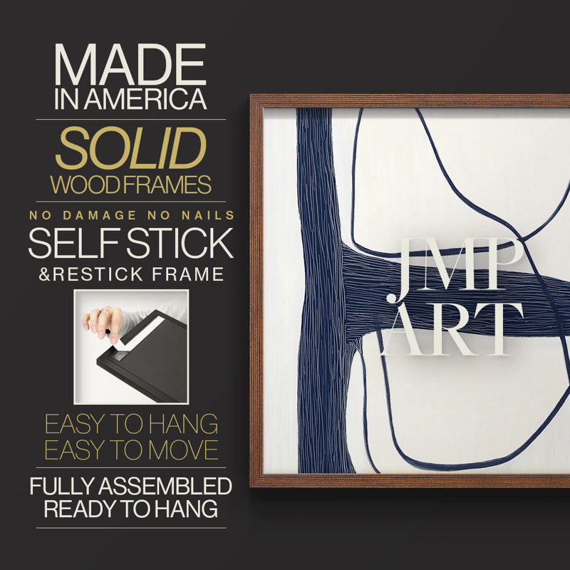 Abstrait, série I, reproduction encadrée, Walnut, H 16 po x l 20 po