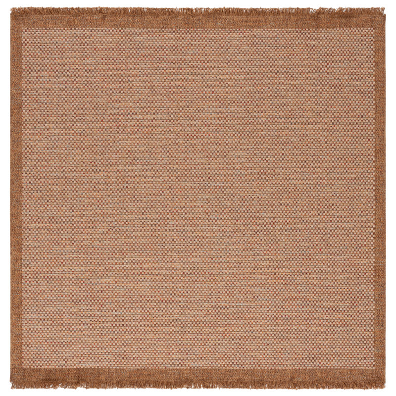 Lugenia Wicker Performance Rug, Square 6'7"