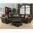 Railsback Faux Leather L-Shaped Sectional Symmetrical