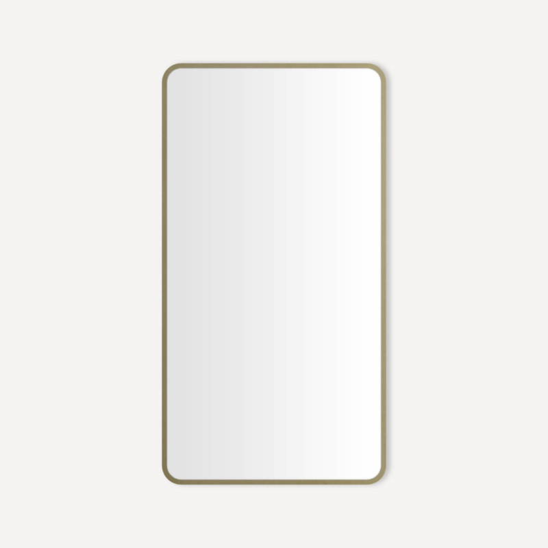 Craft Series Wall Mirror, 44.25" H x 23.25" W, Aged Brass
