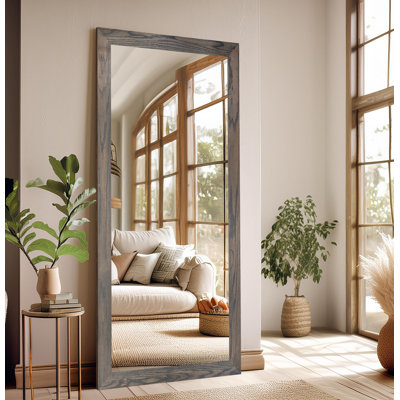 Union Rustic Ozark Hardwood Floor Mirror Oak