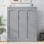 Grand lit escamotable mural avec tablettes, gris-1969261224-1969261229