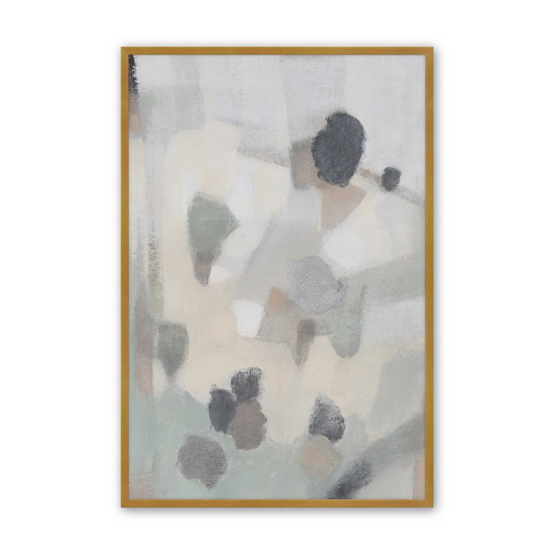 Impression subtile contrastes II, H 17,25 po x l 13,25 po, Or poli