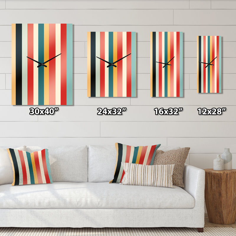 Jalisia - Horloge murale abstraite Mid-Century, Petit