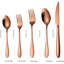 Ensemble de couverts de luxe 40 pièces en acier inoxydable doré pour 8 personnes - Coutellerie robuste avec poignées épaisses pour les restaurants, les fêtes et les repas de tous les jours-1087442328
