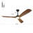 52'' Walnut Ceiling Fan with LED Lights with Remote App Control-88202009-88202008