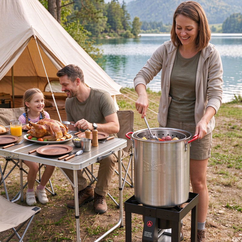 Ensemble friteuse à dinde FEASTO 30 QT et friteuse à poisson 10 QT, 50 000 BTU