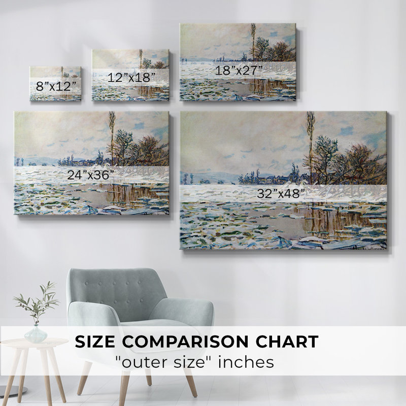 Toile tendue Break Up of Ice par Monet-Gallery, H 24 po x l 36 po