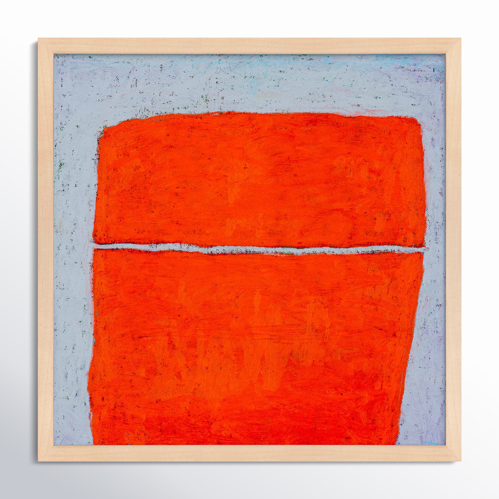 Dowlin "Tangerine Split" Print by Stephanie Dennis, Maple, 20" H x 20" W  x 1.25" D