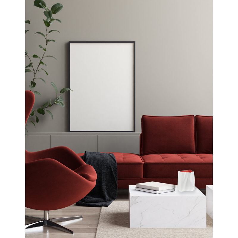 Vase de table en céramique Roza, H 7 po x l 5 po x P 5 po, Rouge