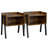 Industrial Bedside Table Nightstand Stackable End Table With Open Front Storage