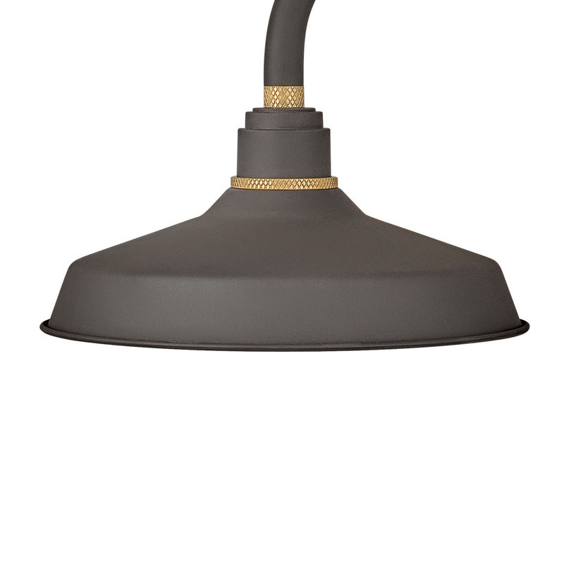 Foundry Wall Mount Outdoor Barn Light, Brown, 17" H x 12" W x 20" D