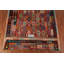 Tapis oriental géométrique en laine Kilim 8 x 11