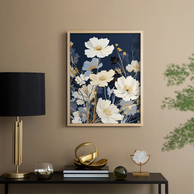 Reproduction encadrée FLORAL Series CCCCLV - bois massif
