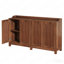 Buffet 57 po, ferme, portes à volets pour salon - brun