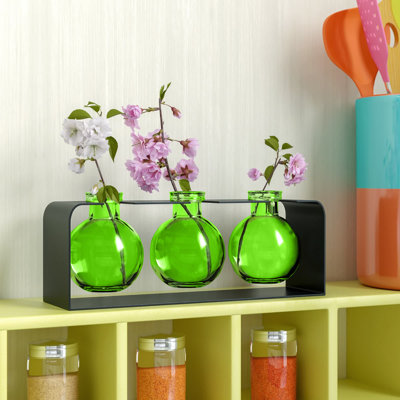 Blooms 3 piece Table Vase Set Lime