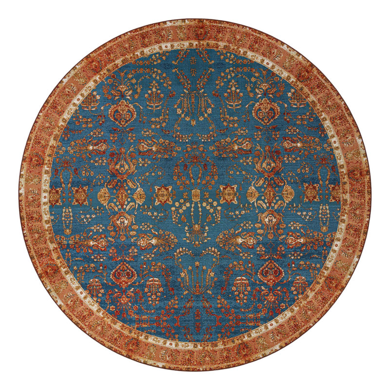 Tapis d'extérieur traditionnel, Rond 10 pi