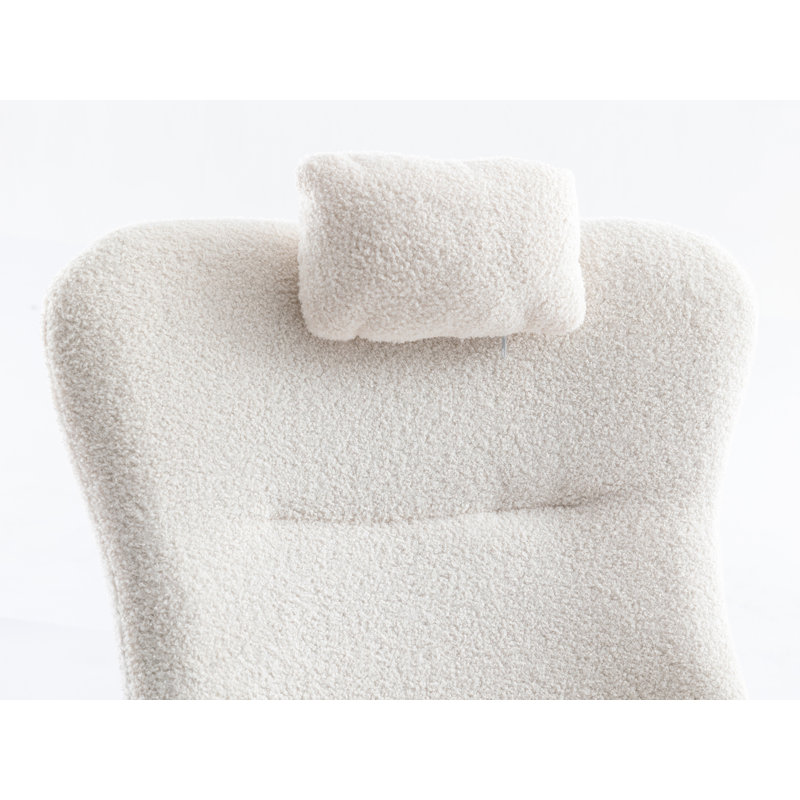Chaise berçante, Velours blanc