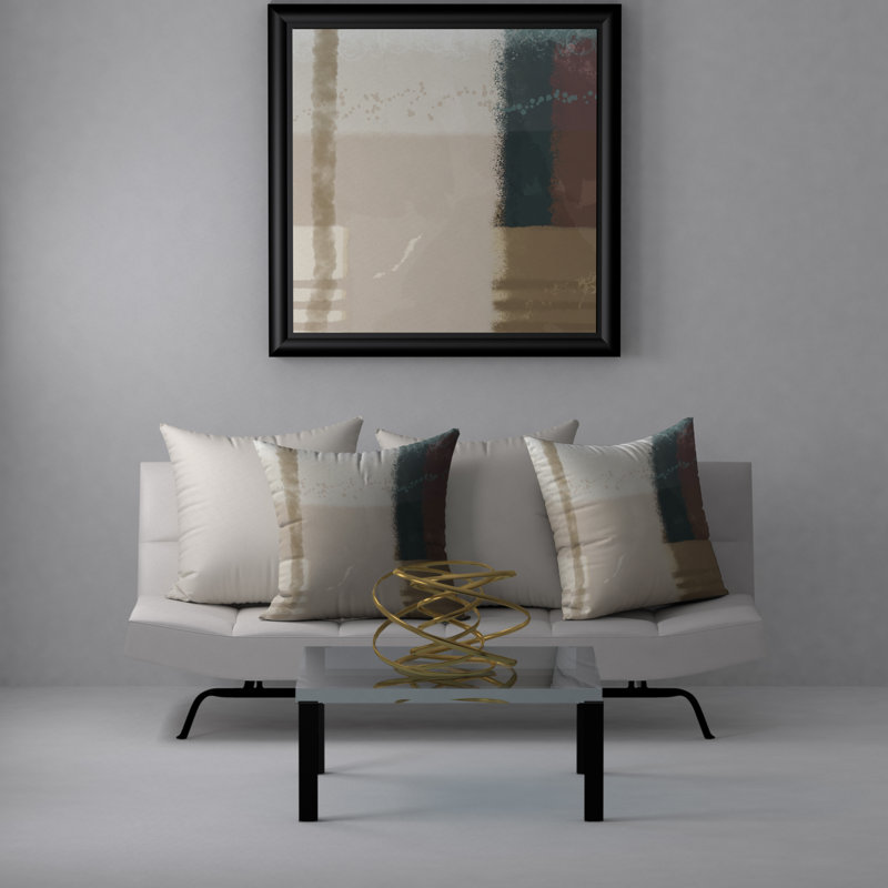 Abstract Throw Pillow, 20" H x 20" W