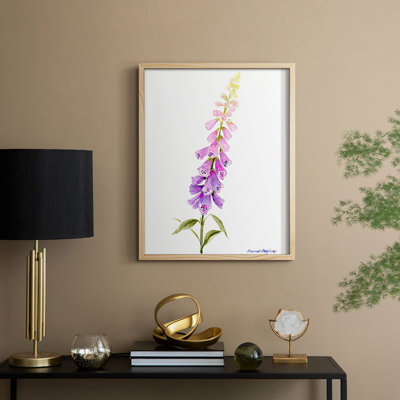 Reproduction encadrée Annie's Foxglove I - bois massif
