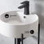 Lavabo console rond 15,75 "avec support pour lavabo Monaco, lavabo blanc-100946684