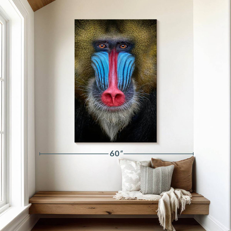 Brampt Mandrill Monkey, 48" H x 32" W