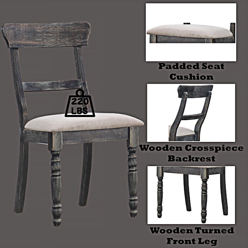 Chaise d'appoint rembourrée (ensemble de 2)