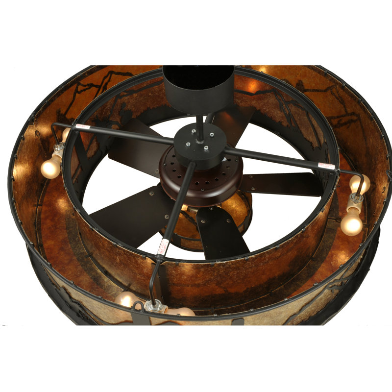 Caseylynn Downrod Flush Mount Ceiling Fan