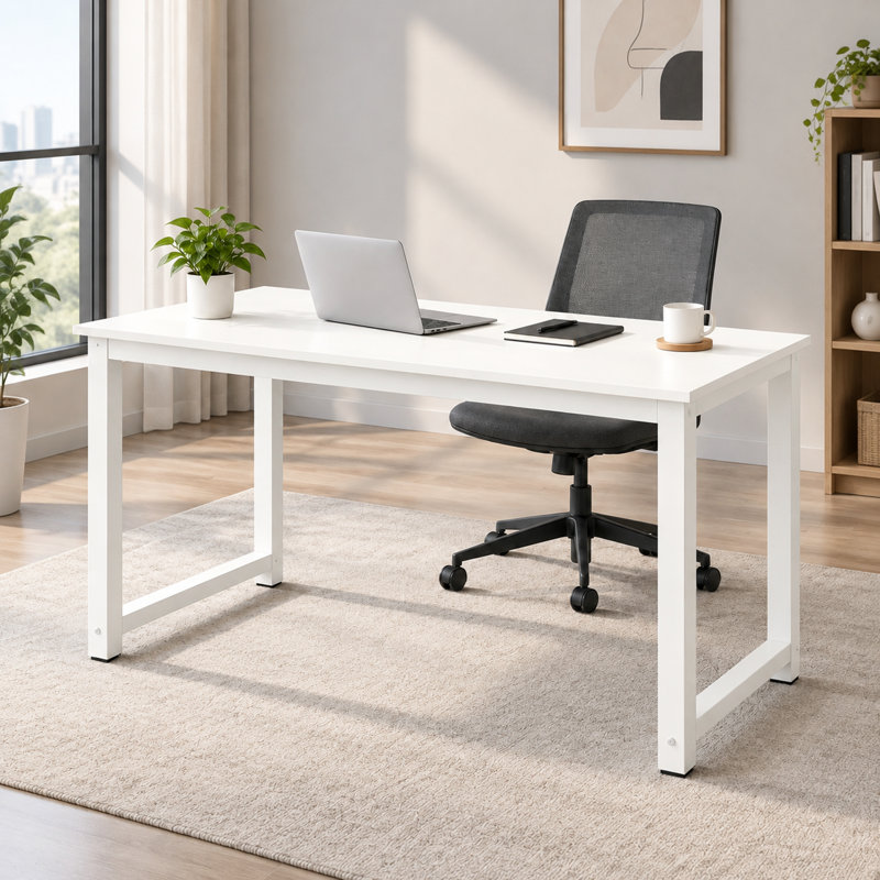 Bureau d'ordinateur de 55 pouces, 55*23.6 inch, Blanc