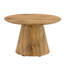 Table basse ronde de 13,8 po en grain de bois naturel de 23,6 po de diamètre - hauteur de glissement et de charge pour la chambre à coucher