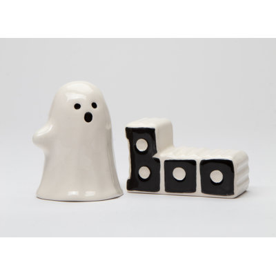 Salières et poivrières fantômes et bouffons d'Halloween