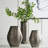 Aluminum Layered Chisel Oval Vase