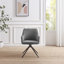 Penny Pillar Black Round Table With 4 Calley Luxury Velvet Upholstered Swivel Dining Chairs-497018501