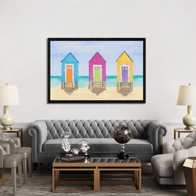 Beach Shacks by Julie Derice - Painting on Canvas