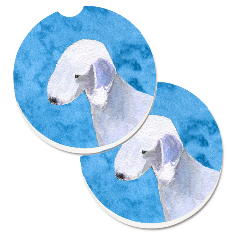 Sous-verre barbu collie voiture, Bedlington Terrier