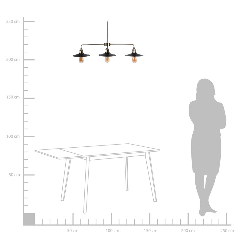 3 - Light Copper Kitchen Island Pendant