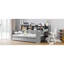 Lit de jour simple gris avec bureau, lit gigogne et rangement compact-1201921788