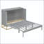 Grand lit escamotable Murphy avec portes en bois et pieds en métal-843954870