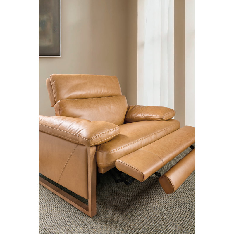 Fauteuil inclinable électrique avec appui-tête Jericho, Marron clair