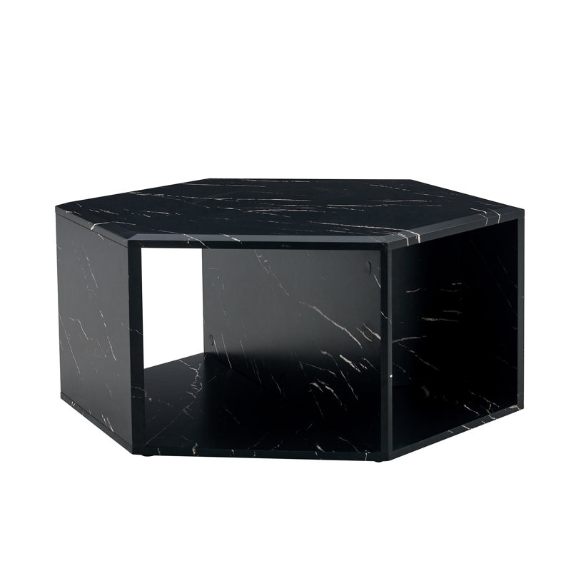 Hexagonal MDF Coffee Table, Characteristic Pattern Stickers, Multi-Hole Design To Give More Storage Space, Simple And Convenient Design Makes It Suitable For All Kinds Of Style Scenes.