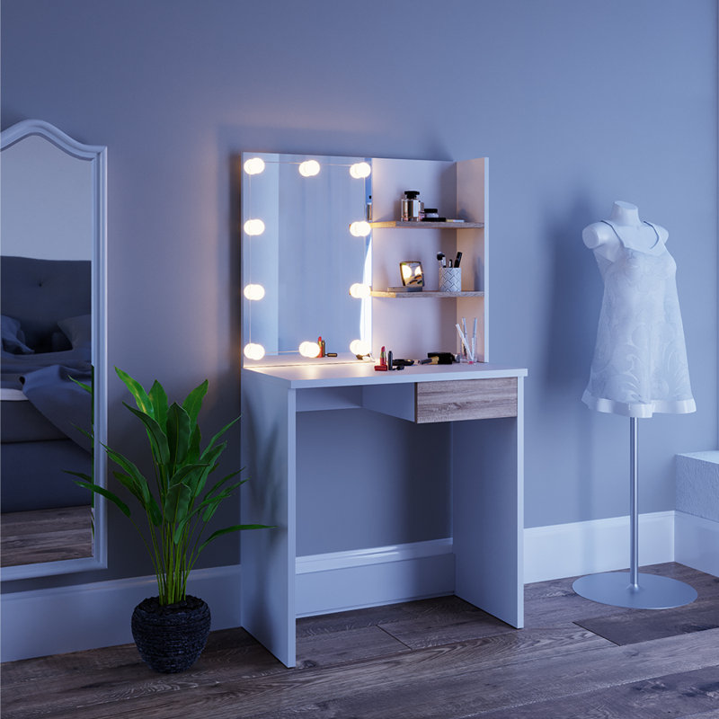 Alverez Dressing Table with Mirror