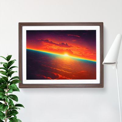 Striking Sunset 1 Piece Single Picture Frame Wall Art