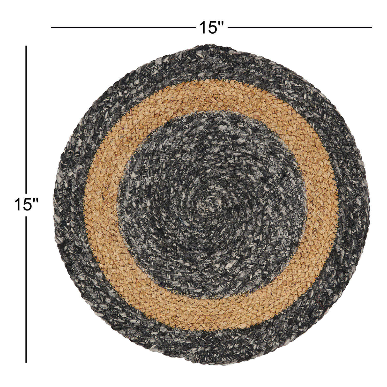 Claresta Jute Placemat, Black