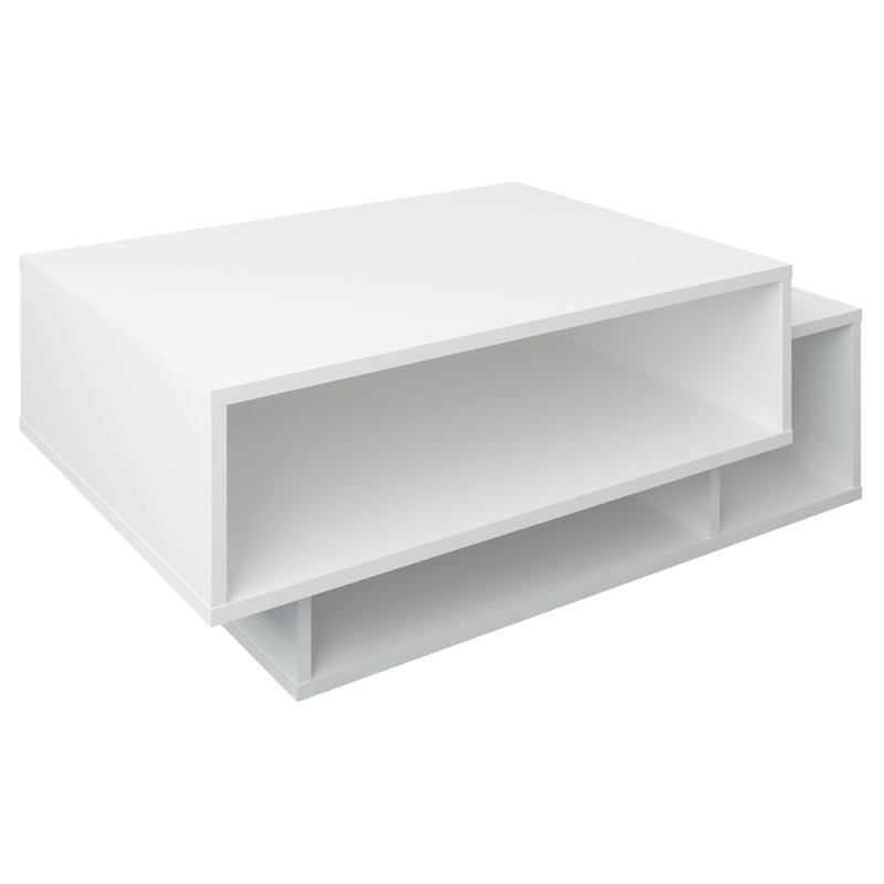 Rikhia Coffee Table with Storage, White