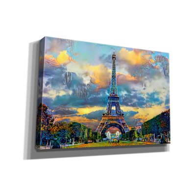 Epic Graffiti 'Paris France Eiffel Tower From Cham " Paris France Eiffel Tower From Champ De Mars " by Pedro Gavidia