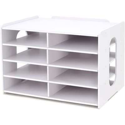 Organisateur de bureau de trieur de courrier - petit classeur avec 8 compartiments