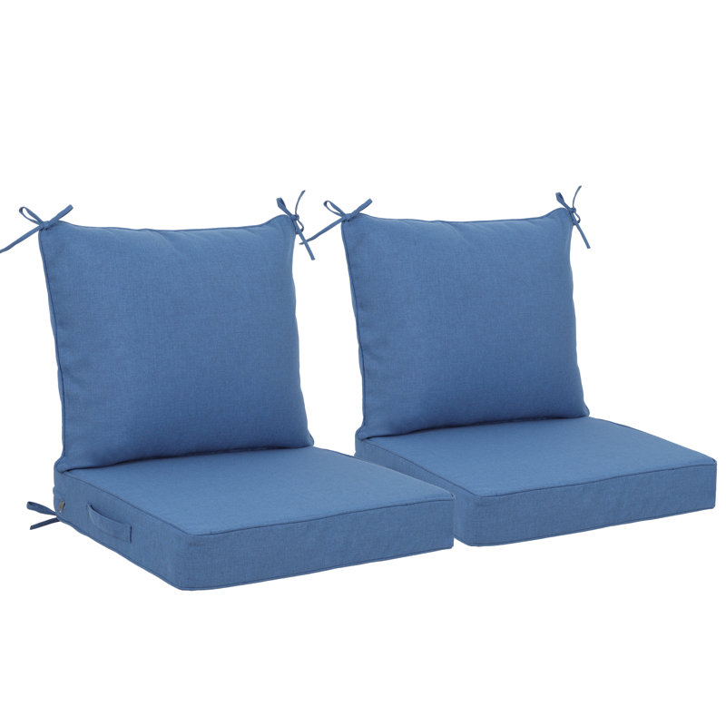 24X24 Inch Outdoor Deep Seat Cushion Set - Waterproof & Fade - Resistant Patio Furniture Cushions With Removable Covers, Adjustable Straps & Handles