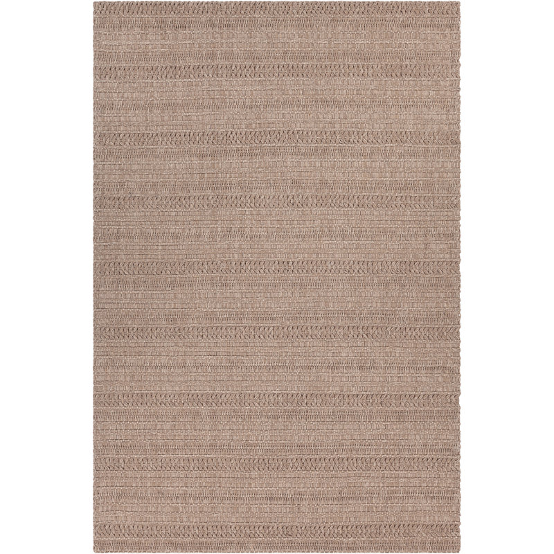 Tia Wool Area Rug in Taupe, Rectangle 5' x 7'6"
