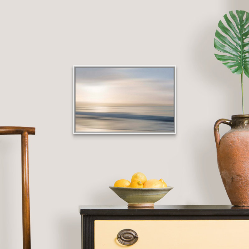 «Morning Rise» par Alex Hanson - peinture sur toile, Toile avec cadre flottant, H 13,25 po x l 19,25 po, Blanc